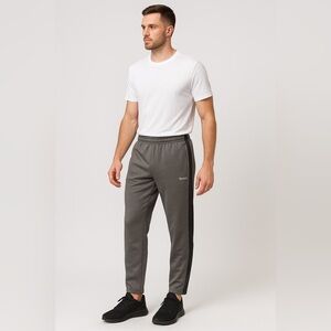 Reebok Men’s Gray Athletic Track Pants L | Performance Joggers | 43” Length